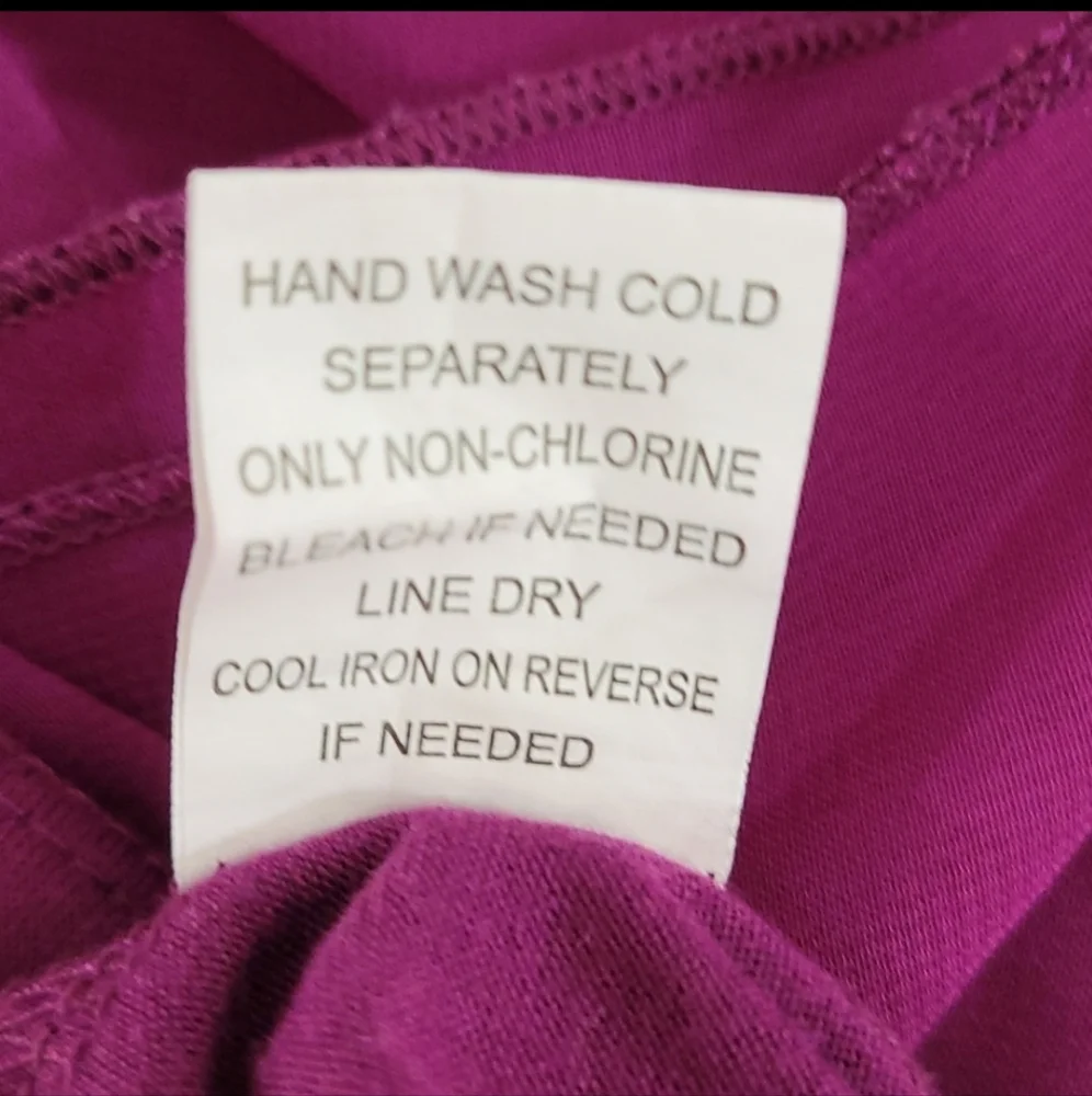 Moa Moa Purple Beaded Top Crochet Trim Flutter Sleeves Sz Large - Picture 11 of 11